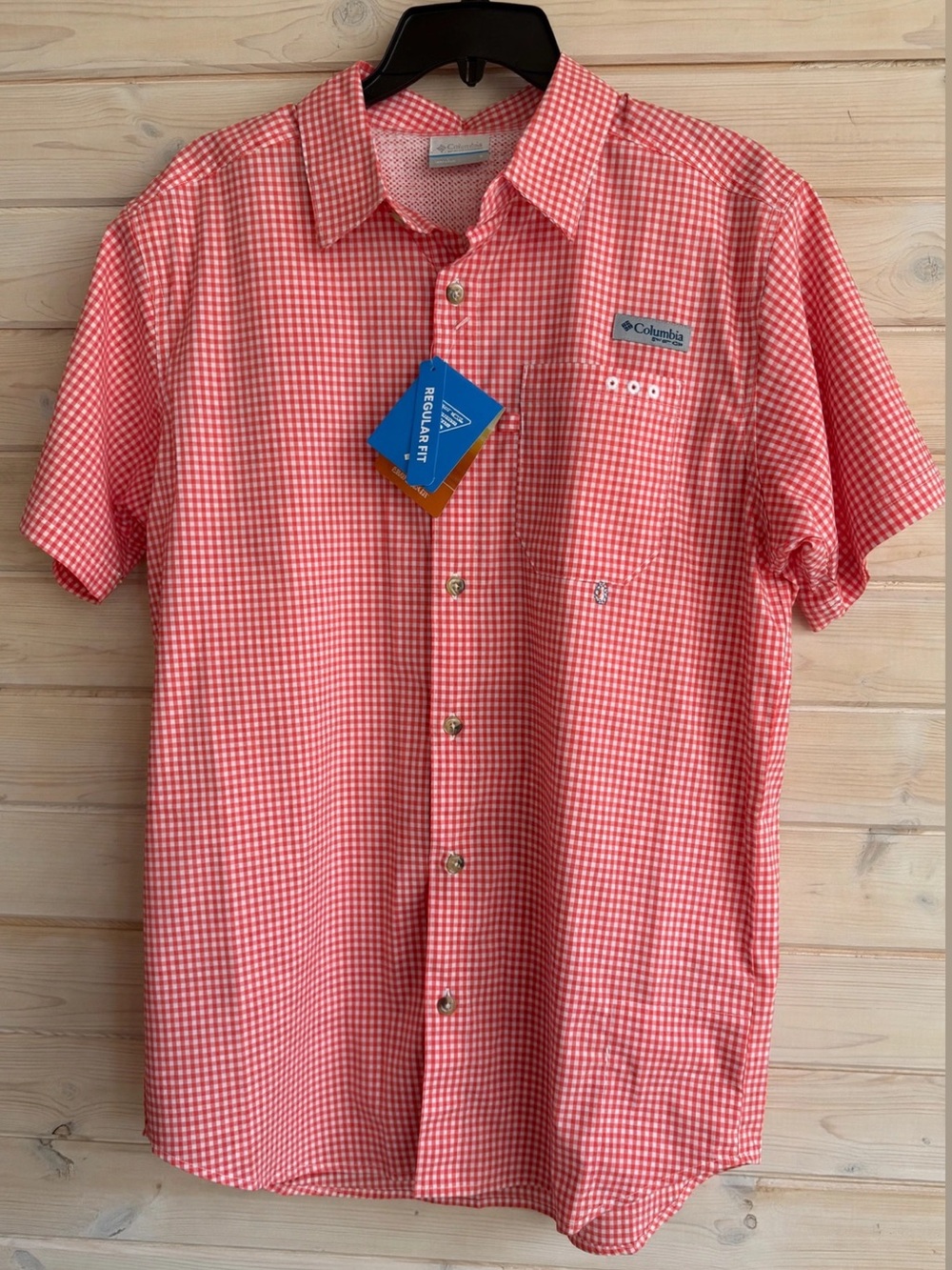 Columbia PFG Men’s Small Gingham Short Sleeve